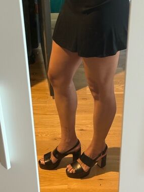 Stuart Weitzman Black Platform Block Heels - Women